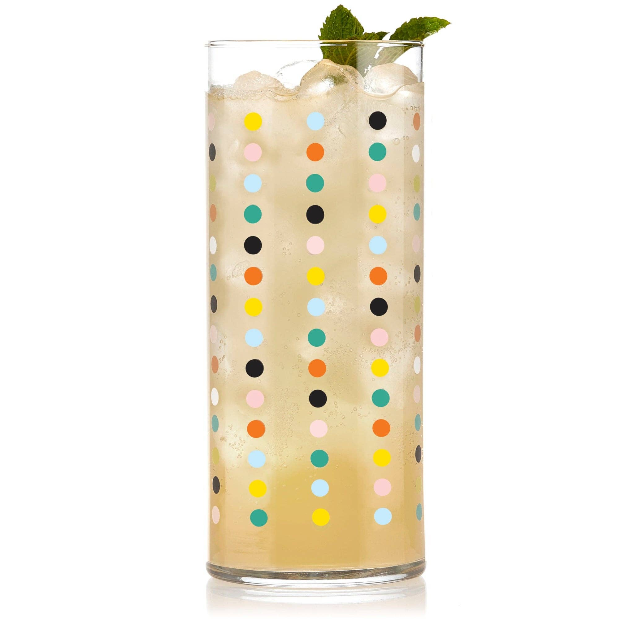 Libbey - Wholesale Cocktail/Liquor Glass - Libbey Vintage Flower Power Dots Tumbler, 16 oz, Set of 44