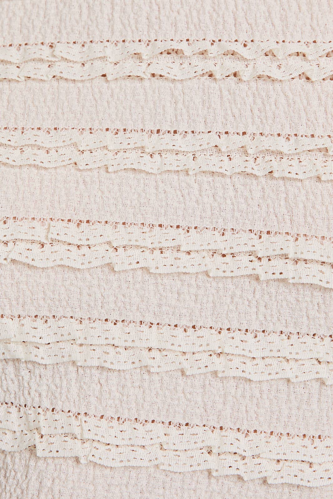 GILLI - Wholesale Blouse - Women's - STRIPE LACE MOCK NECK HALF SLEEVE LACE TOP15