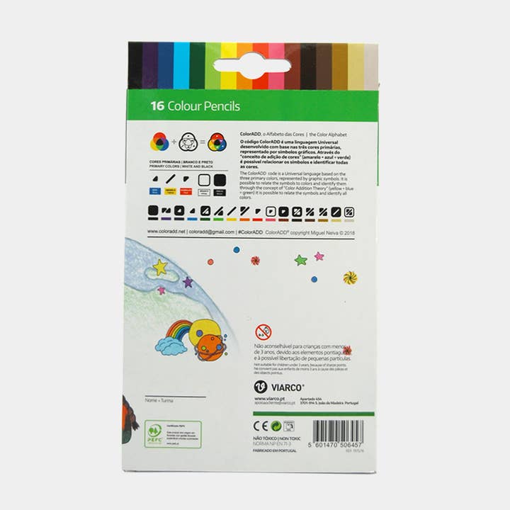 Viarco – wholesale Färgad penna – Colormix 16 färgpennor, inkluderar hudtoner