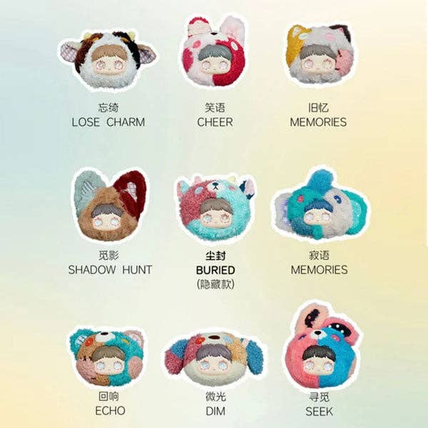 Showcase - Wholesale Keychain - Women's - MayMei Once Forgotten Corners Series Kawaii Plush Doll Head Keyring Blind Box (1pc)12