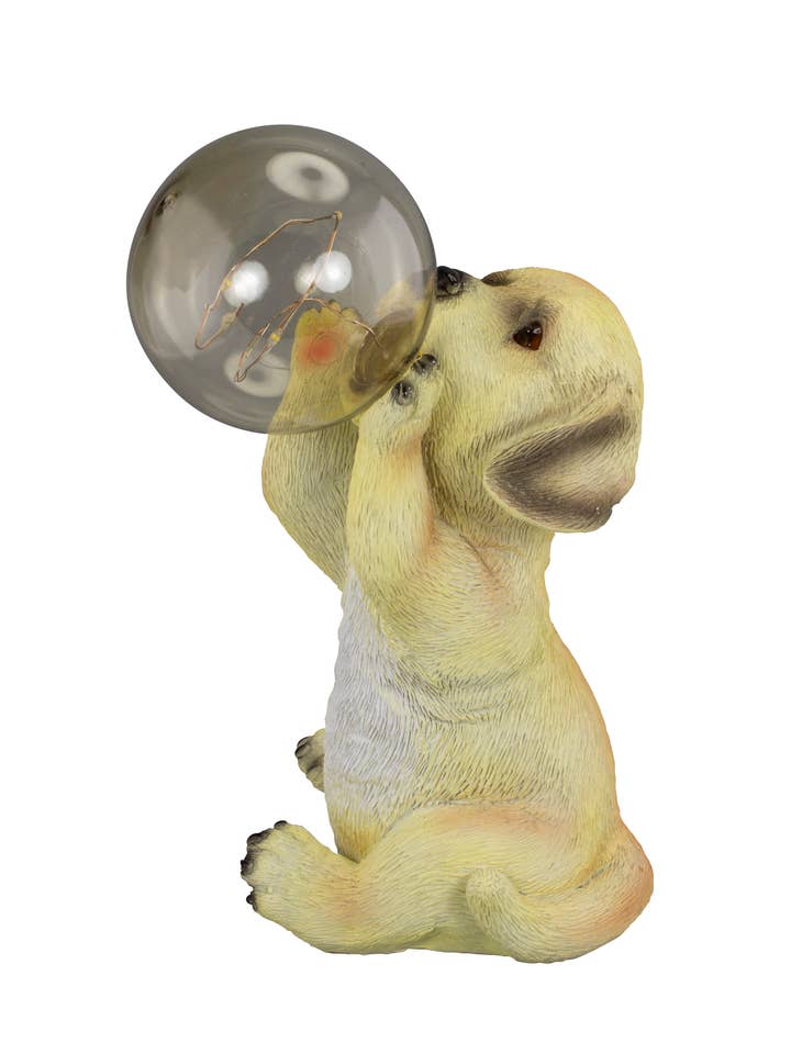 Puppy LED Solar Garden Statue for wholesale by Fine Life Products
