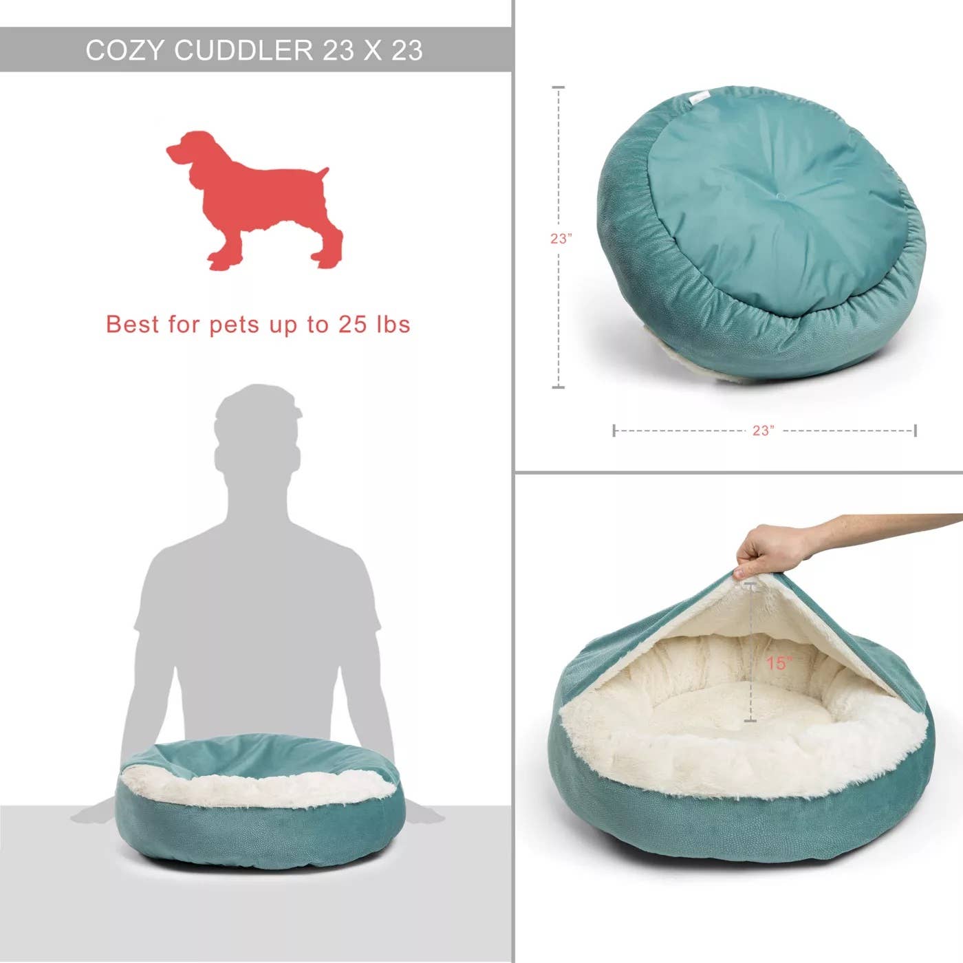 Pet Palette Distribution - Wholesale Pet Bed - Cat/Dog - Best Friends by Sheri Cozy Cuddler Ilan Bed Tide Pool 24x243