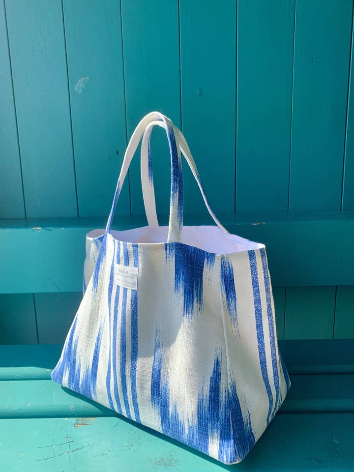 Bolsa tote French Riviera Azur para venta al por mayor de Bazar Atelier Sablon