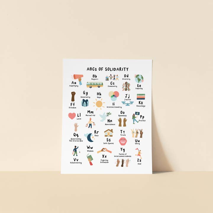 Oh Happy Dani - Wholesale Art Print - ABCs of Solidarity Print