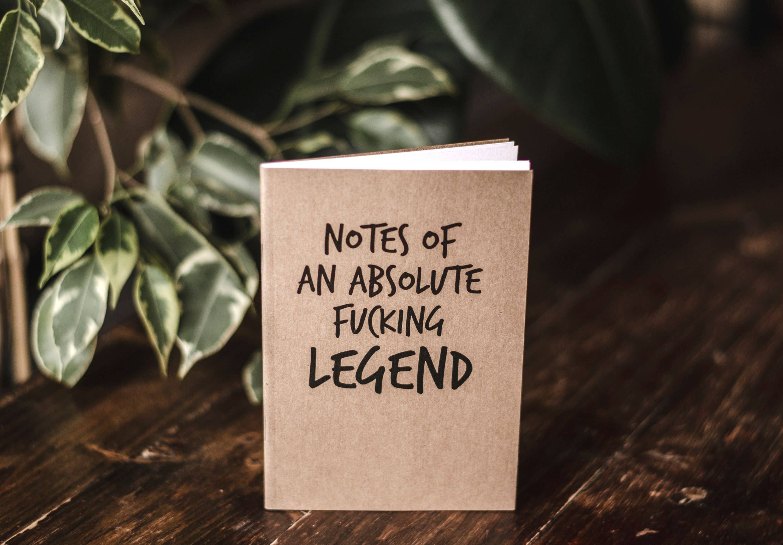 F Bomb Designs – wholesale Notebook – SWEARY A6 NOTEBOOK / Notes of a F*cking Legend0