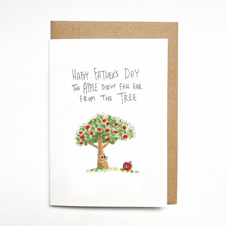 Joyeuse fête des Pères, la pomme n'est pas tombée loin de l'arbre pour la vente par Well Drawn