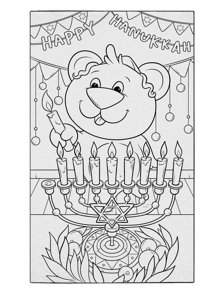 Joyeux Hanoukka pour la vente par Coloring Rugs