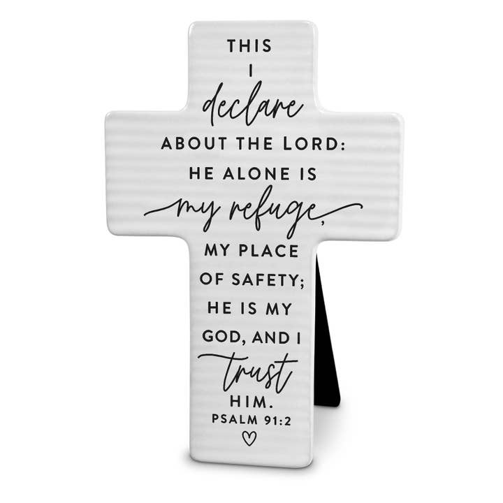 π LCP Cross Hold Onto Hope My Refuge White for wholesale by Dicksons