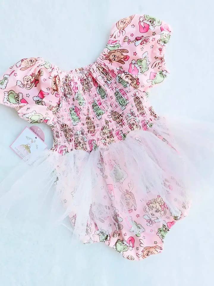 Rufflеѕ & Bоwtіеѕ - Affordable Boys & Girls Clothing - Wholesale Dress – Baby - CLEARANCE Baby Tutu Dresses - Pink Grinch & Cindy Lou1