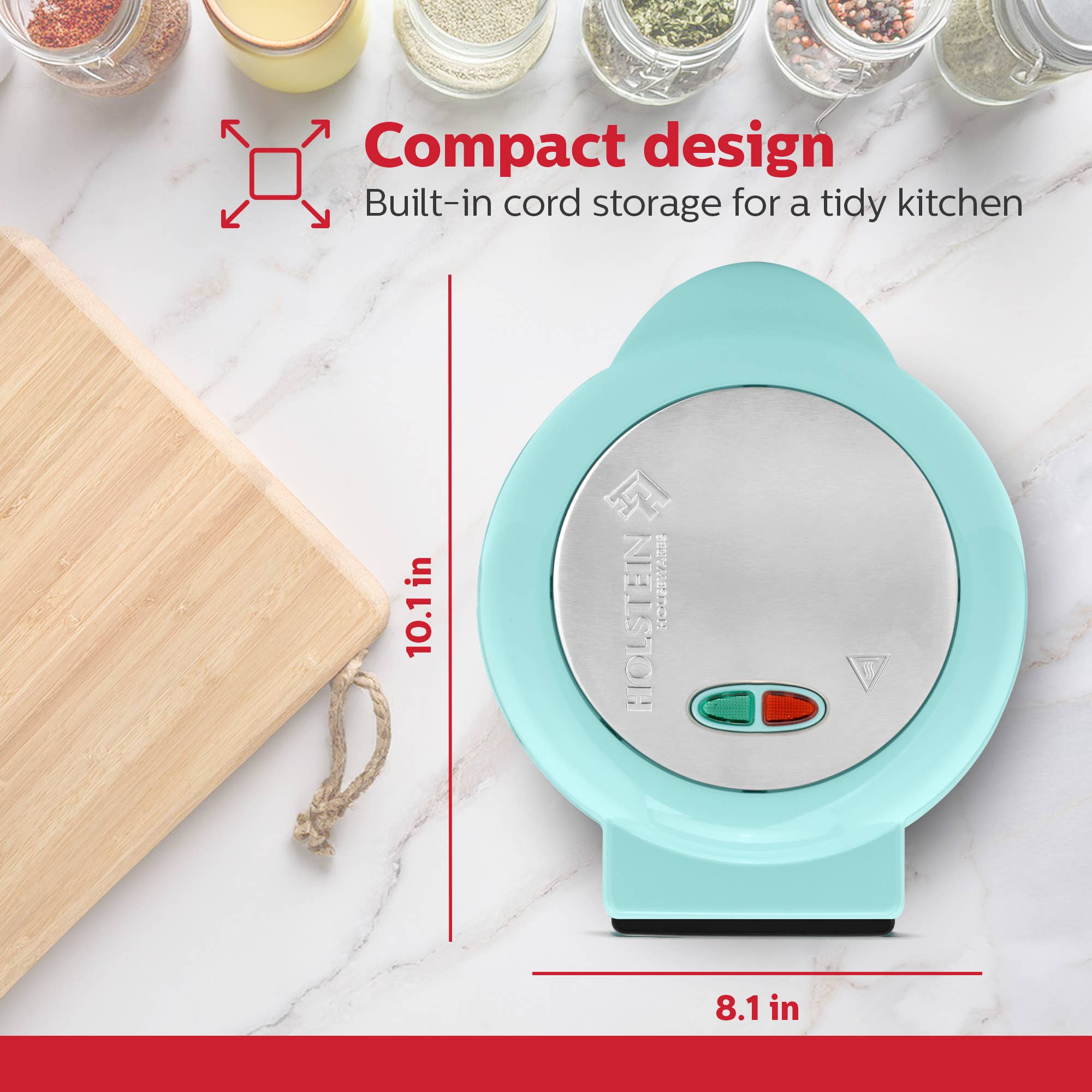 Holstein Housewares - Wholesale Kitchen Appliance - Easy Fast Breakfast Omelet Maker for Pancakes & Treats37