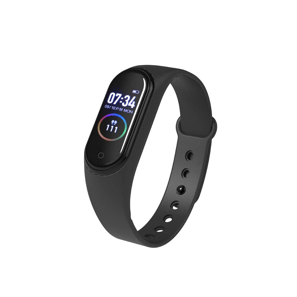 Black M4 Smart Bracelet Heart Rate Monitor Smart Band Blood Pressure Measurement Pedometer Wristband IP67 Waterproof for wholesale on Faire6