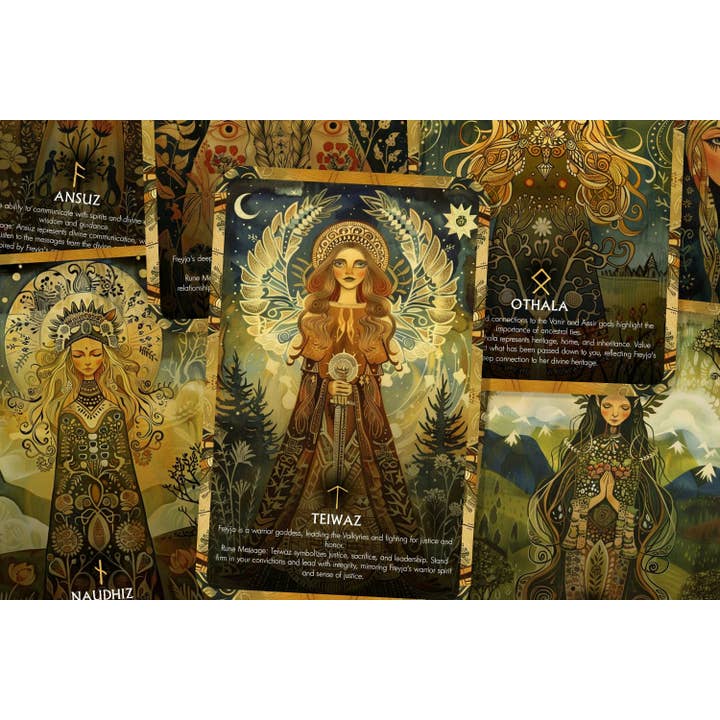 IBIZA TAROT - Wholesale Tarot Cards - Runes of Freyja Oracle Deck - 26 Cards for Divination2