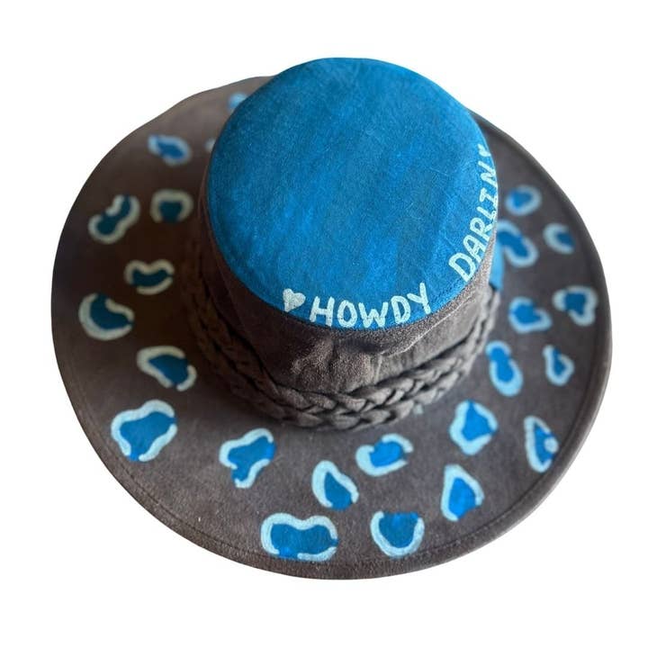 Howdy Darlin’ Hand-Painted Cowboy Hat for wholesale by The Modern Alien