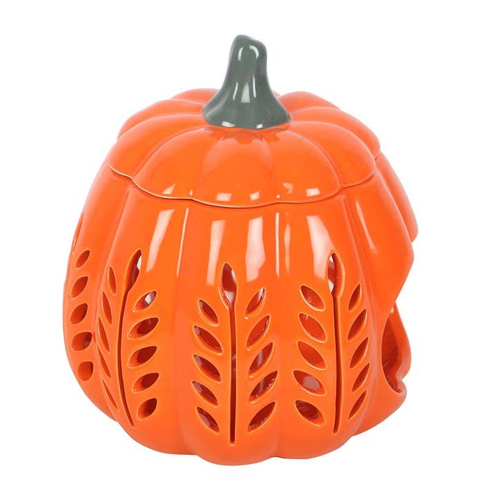 Something Different Wholesale – wholesale Wax warmer – Orange Autumn Leaf Cut Out Pumpkin Oil Burner and Wax Warmer3