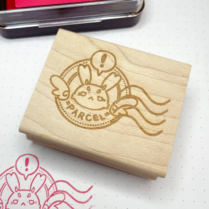 Parcel Wooden Stamp for wholesale by sakuradragon