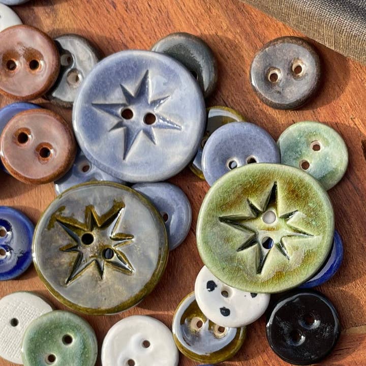 Silver Beast Studio - Wholesale Sewing Button/Snap - 30mm Jumbo Star Button3