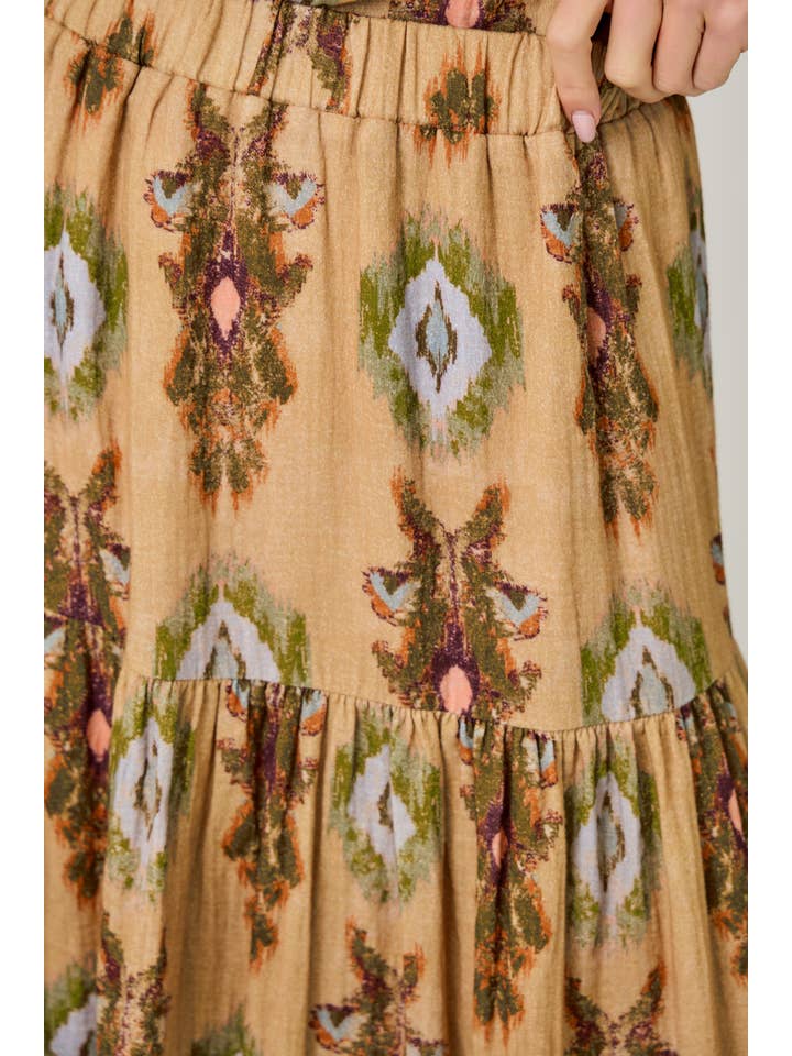 Latte 61310 Mixed Media Tiered Skirt for wholesale on Faire9