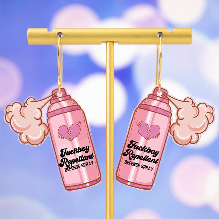 Fuckboy Repellent Earrings, Funny Jewelry, Anti-Valentines for wholesale by Momenti di Vita
