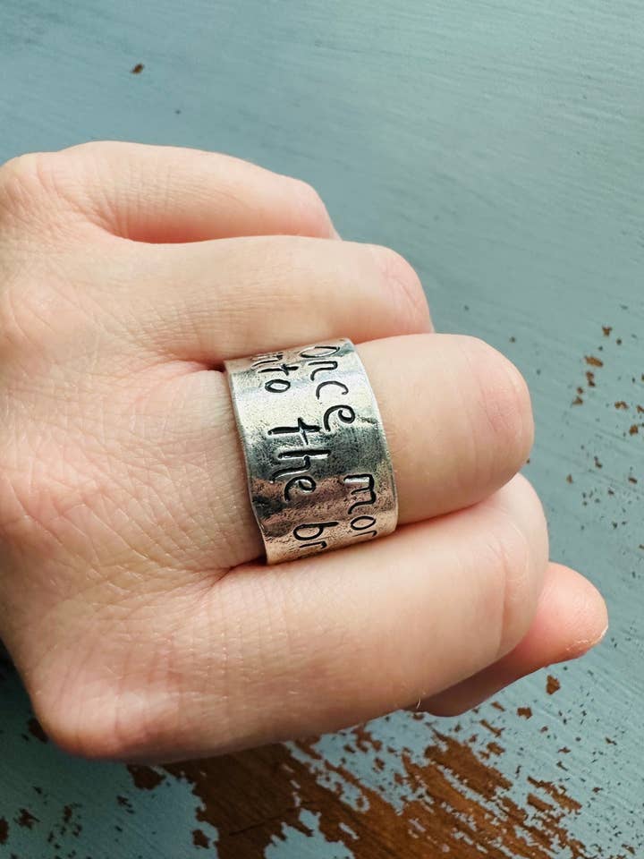 Anel de Citação de Shakespeare em Prata de Lei por atacado de Peaces of Indigo