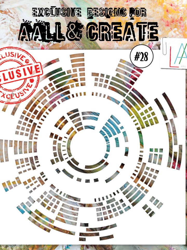 Virvel/Bruten cirkel - 6"x6" Stencil #28 för wholesale av AALL AND CREATE