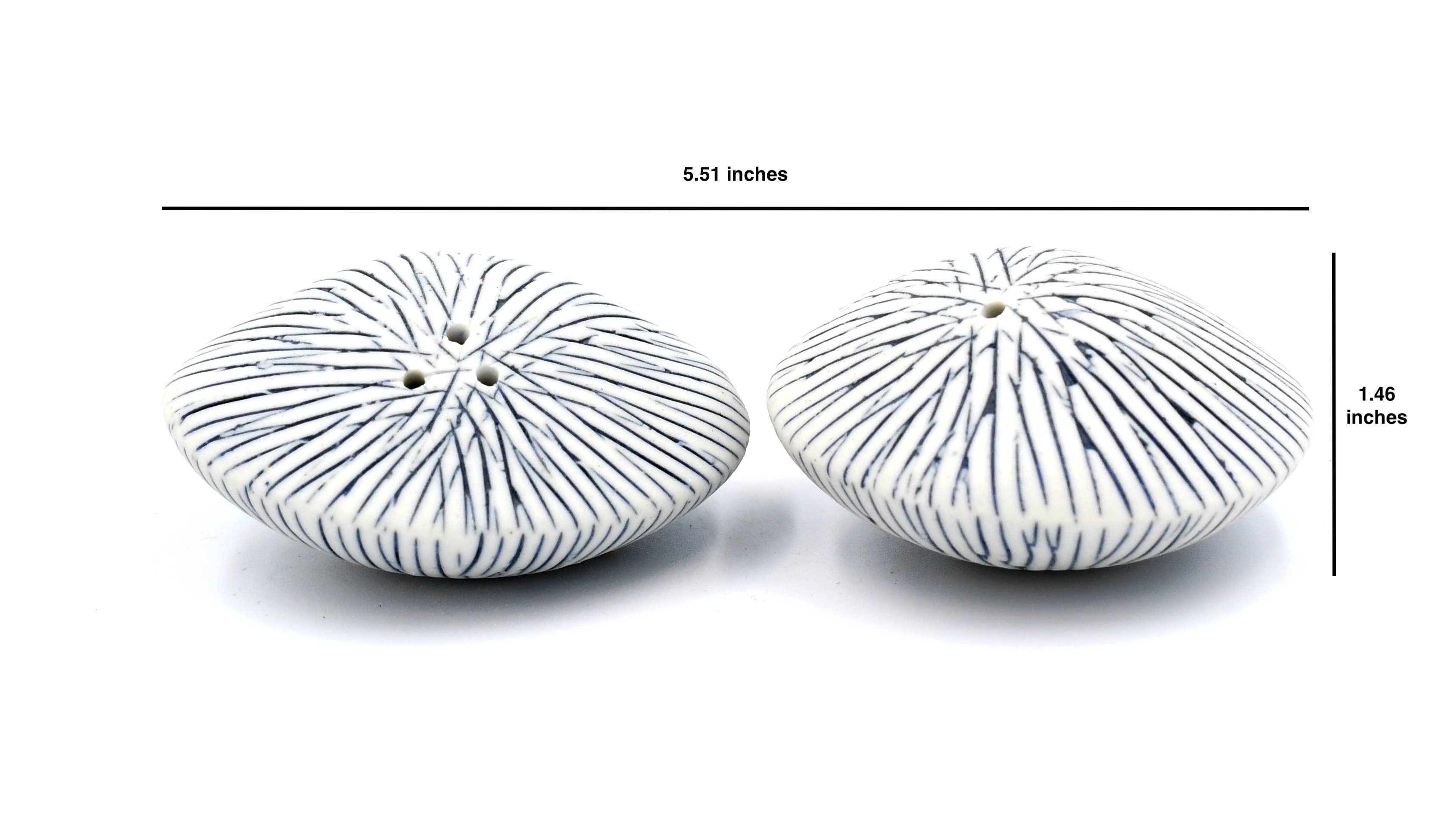 Art Floral Trading LLC - Wholesale Salt & Pepper Shaker Set - SP072W27 Sea Shell Handcrafted Porcelain Salt and Pepper Shaker Set1