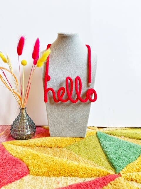 Handmade by Tinni - Wholesale Geweven ketting - The Hello Word Necklace - Handgemaakt door Tinni6