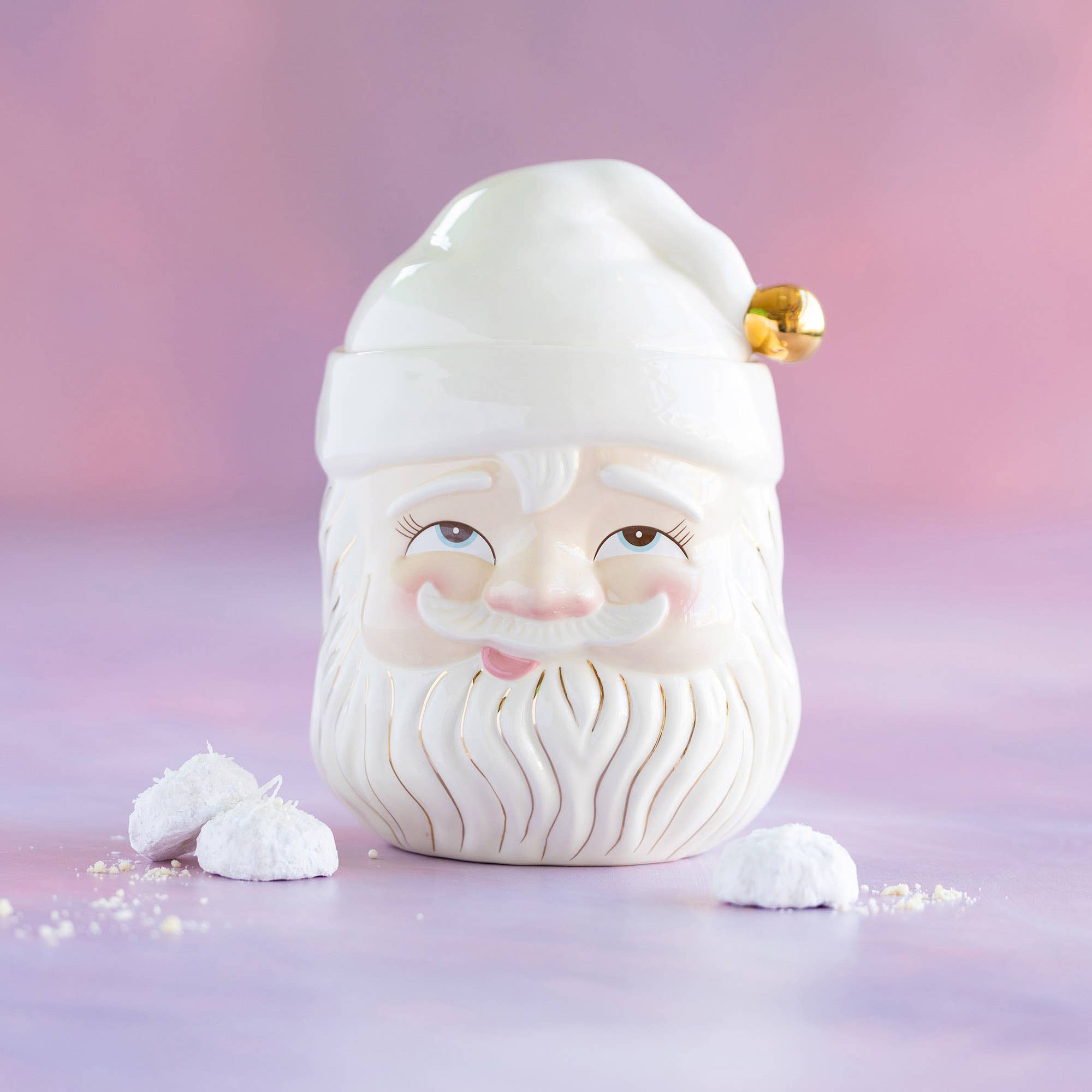 Glitterville - Wholesale Cookie Jar - Glitterville Papa Noel Cookie Jar, Ceramic, 12”0