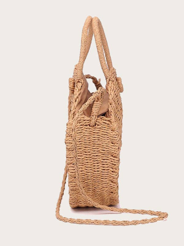 Wood&Chic - Wholesale Beach Bag - Round Straw Bag - Willow4