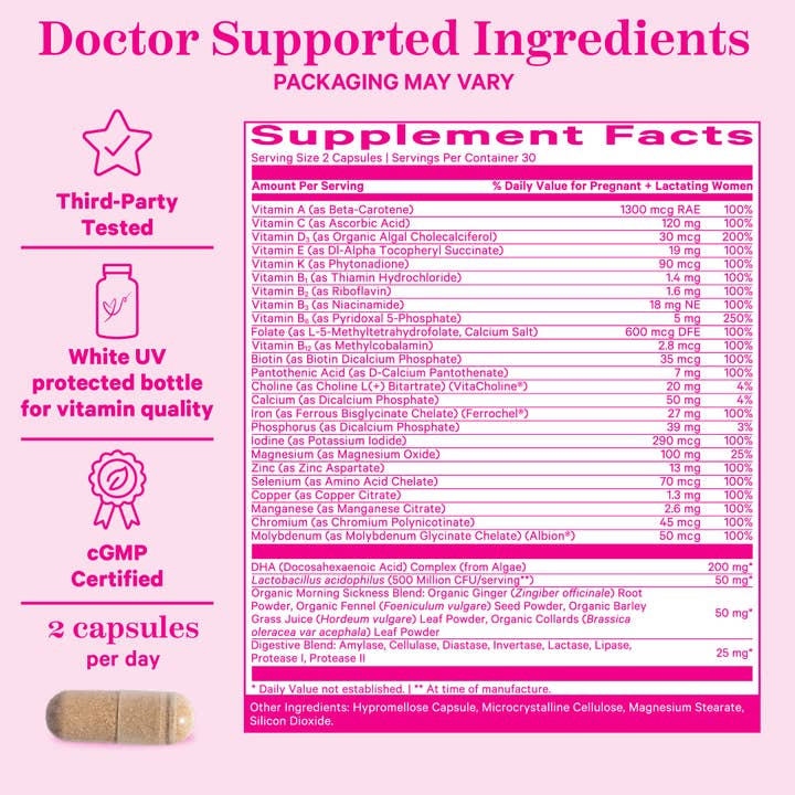 Pink Stork - Wholesale Pre-Natal Supplement - Maternity - Premium Prenatal1