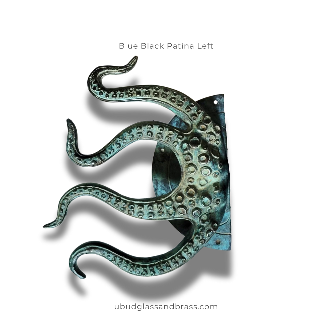 Ubud Glass – wholesale Knob/pull – Brass Octopus Door Handle – Solid Brass Entry Door Pull (Left or Right)2