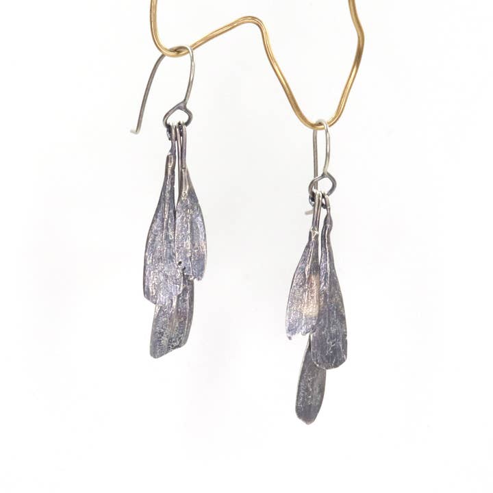 ash seed earrings: 3 seed bunch for wholesale by tree trunk arts