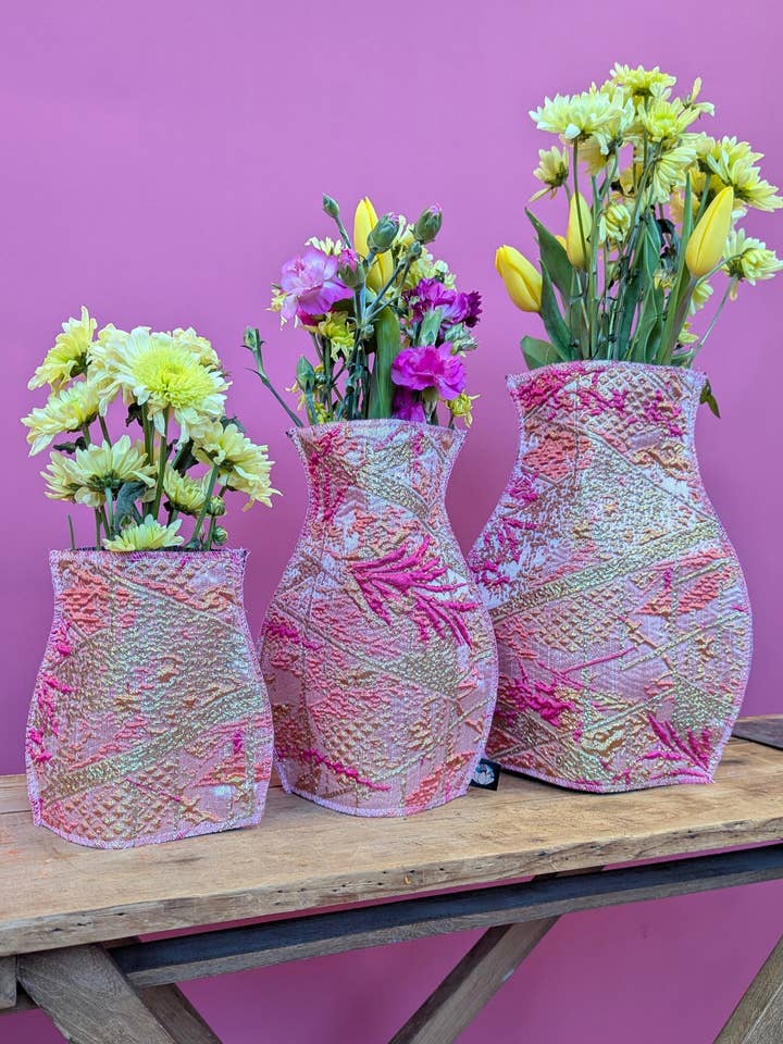 Pop Up Vases for wholesale by Megan Crook Textiles