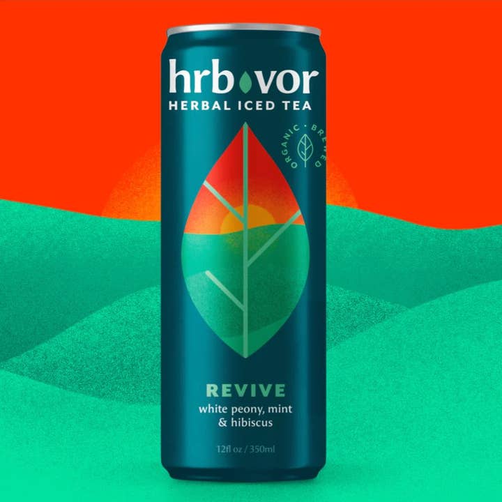 hrbvor (her-biv-ore) | functional herbal teas - Wholesale Iced Tea - REVIVE | Still Herbal Iced Tea | 12oz Can