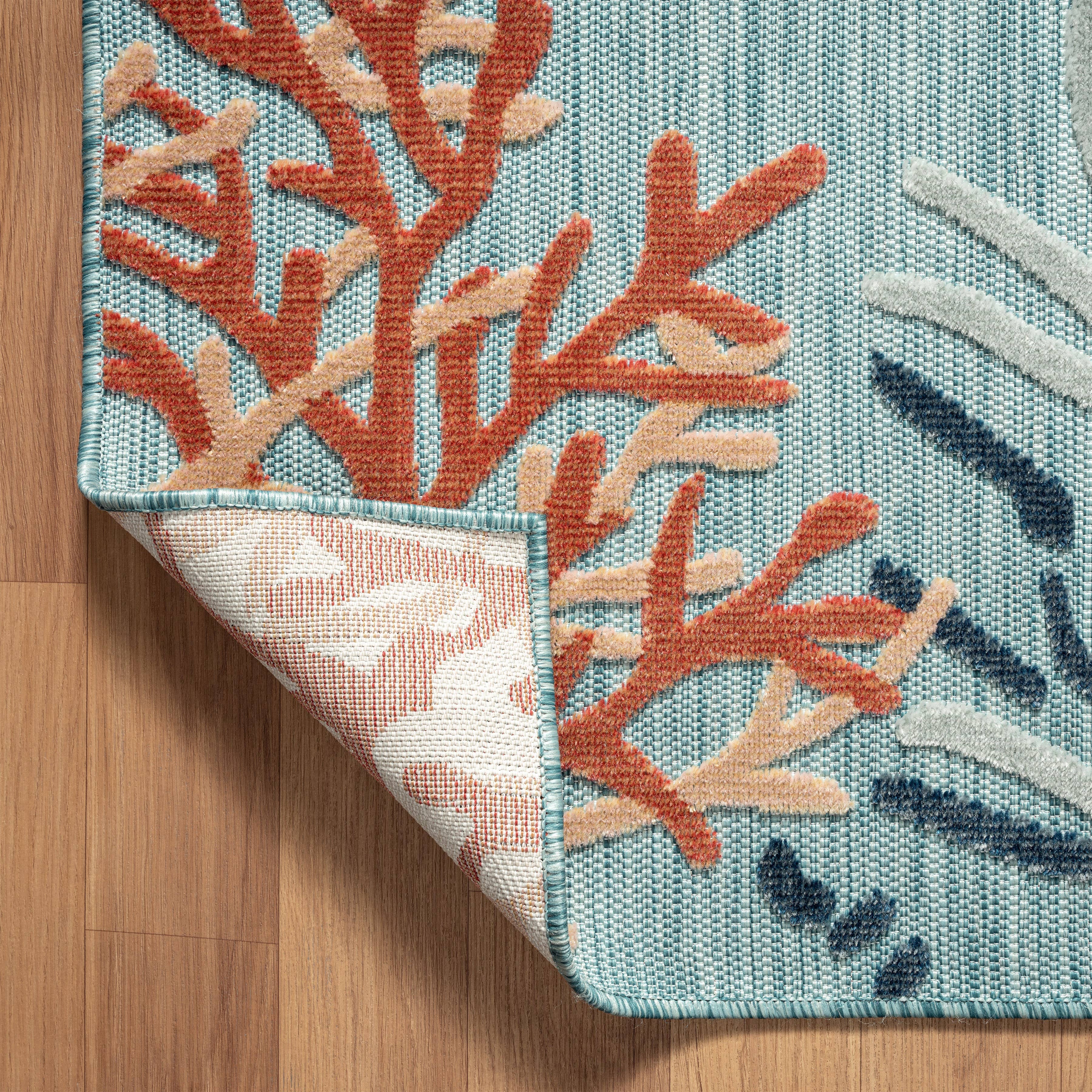 LR Home - Wholesale Area Rug - Coastal Transitional Multi-Color Indoor/Outdoor Rug5