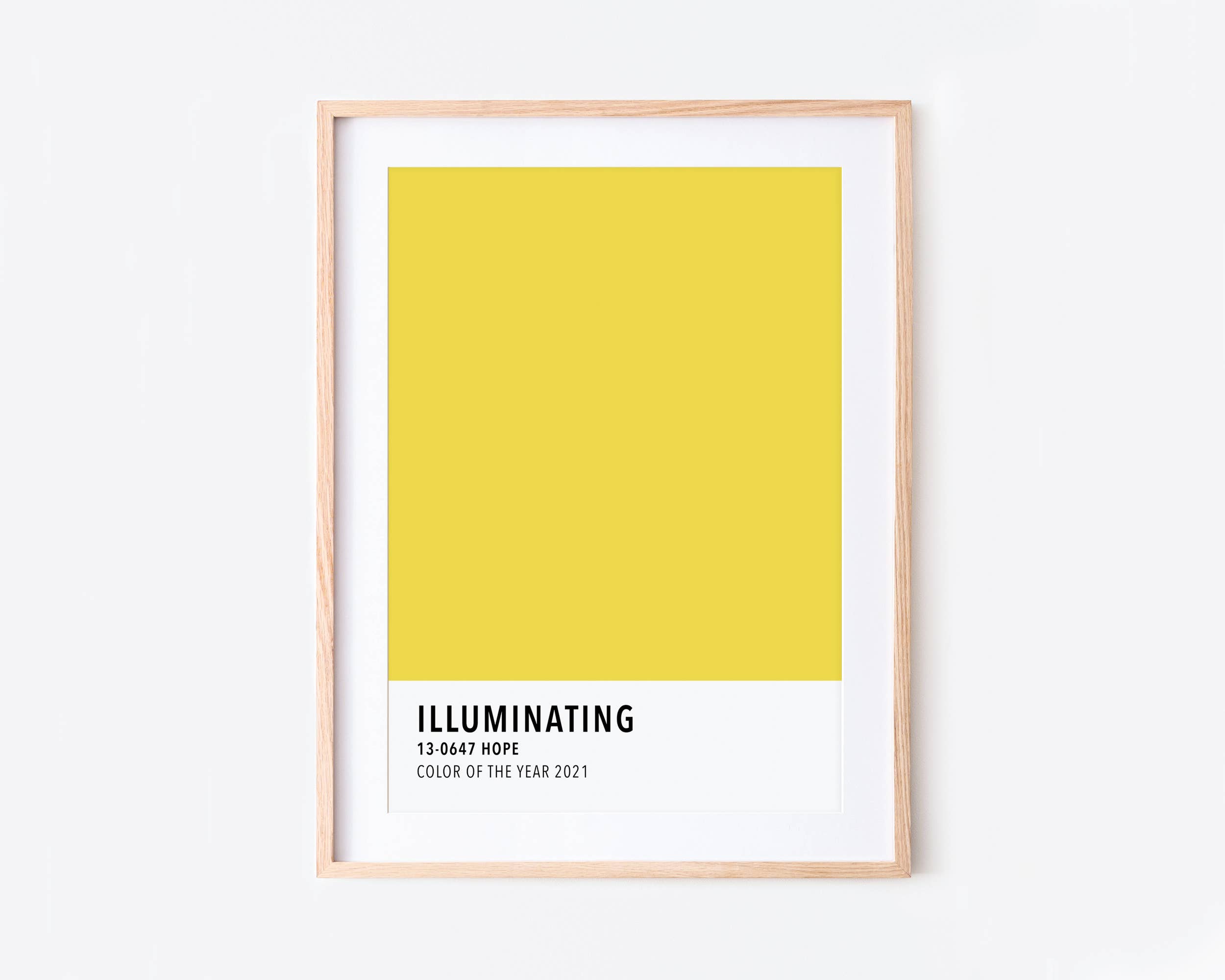Sugar & Canvas – wholesale Art print – Illuminating Yellow Color Card Art Print CC152