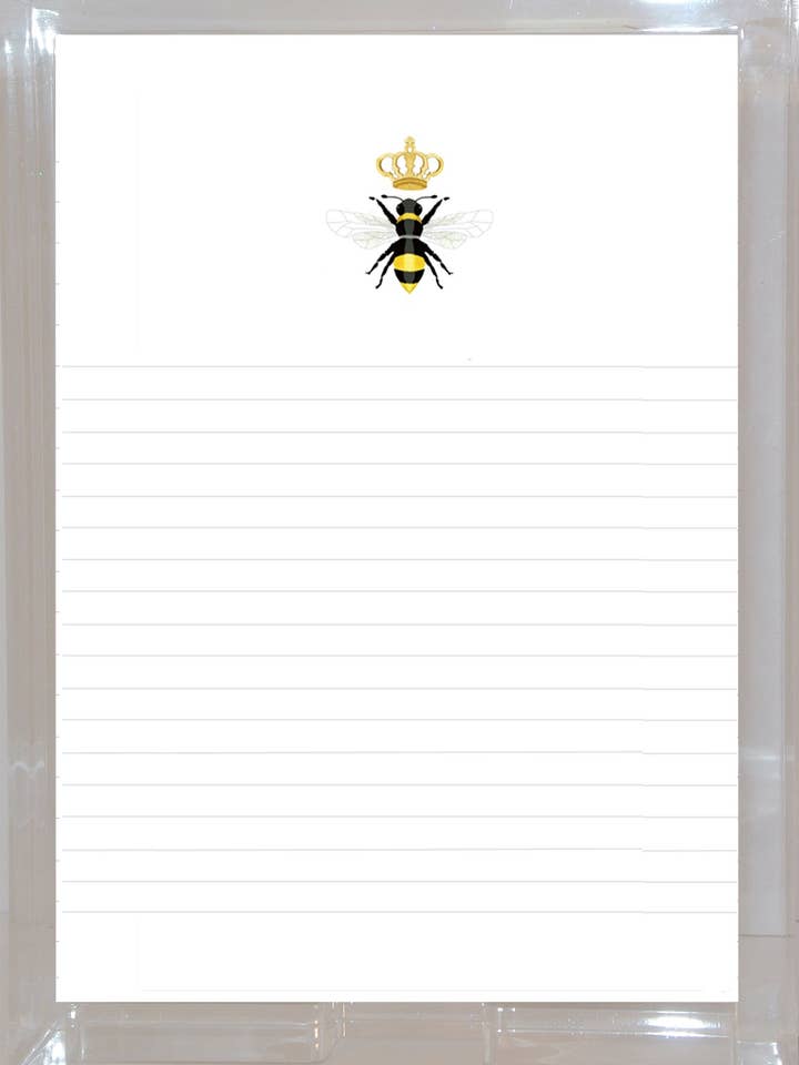 Notepads/Unpadded (AL155 Queen Bee) for wholesale by Stevie Streck Designs