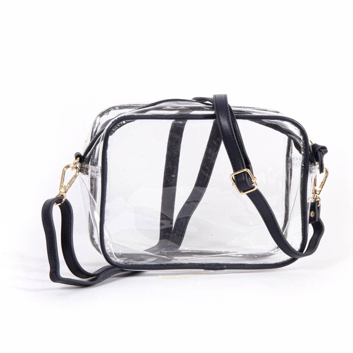 Desden - Wholesale Crossbody Bag - Women's - Bridget Clear Purse with Patterned Shoulder Straps - Iowa1