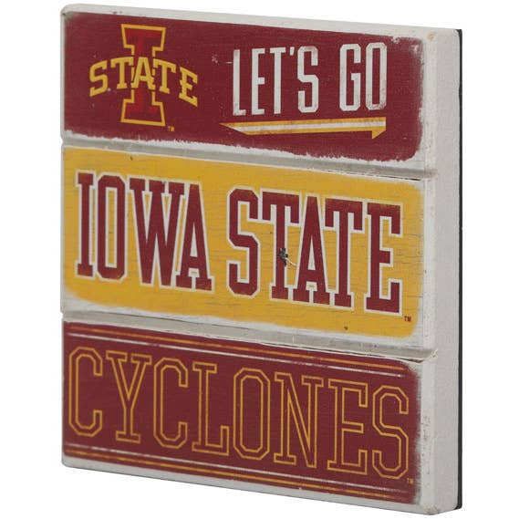 Open Road Brands, LLC - Wholesale Magnet - Iowa State University Cyclones Planked Wood Magnet1