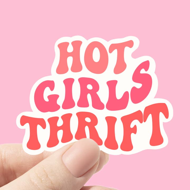 Adesivo Hot Girls Thrift Groovy Thrift Store per la vendita all'ingrosso da parte di Chlo Ranae Co