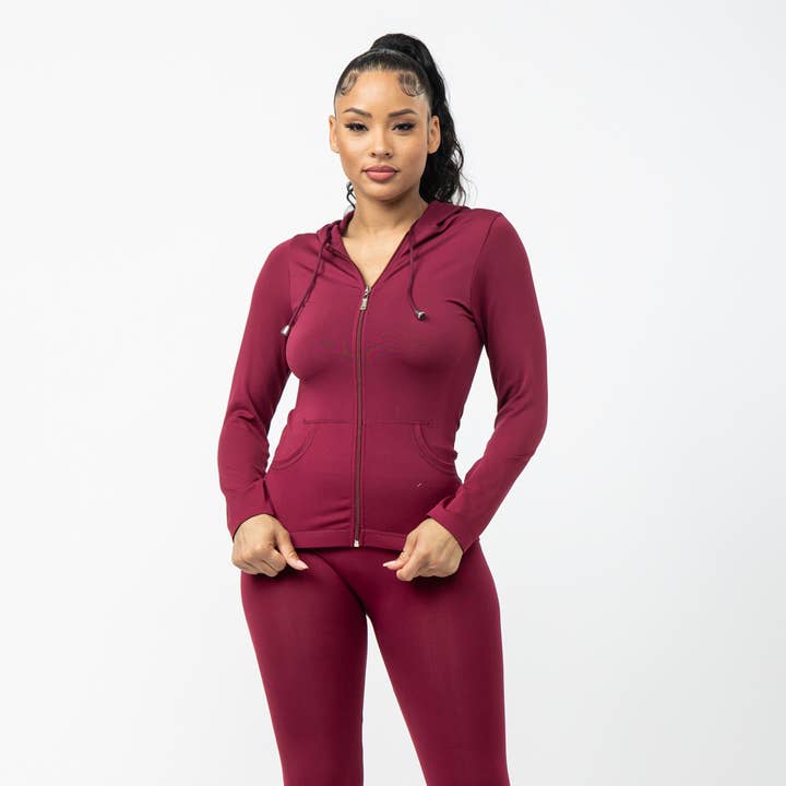 Seamless Zip Up Hoodie Jacket And Leggings Set and other Purchase Wholesale sweatsuit sets. Free Returns & Net 60 Terms on Faire trending on Faire.