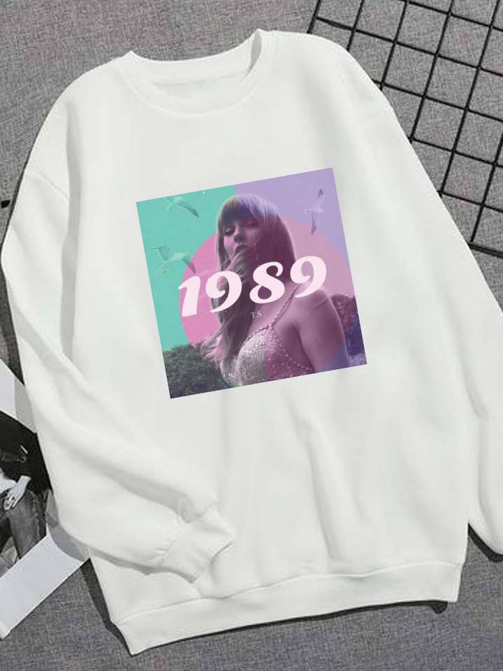 M8857-SW 1989 graphic sweatshirts for wholesale by HARANG