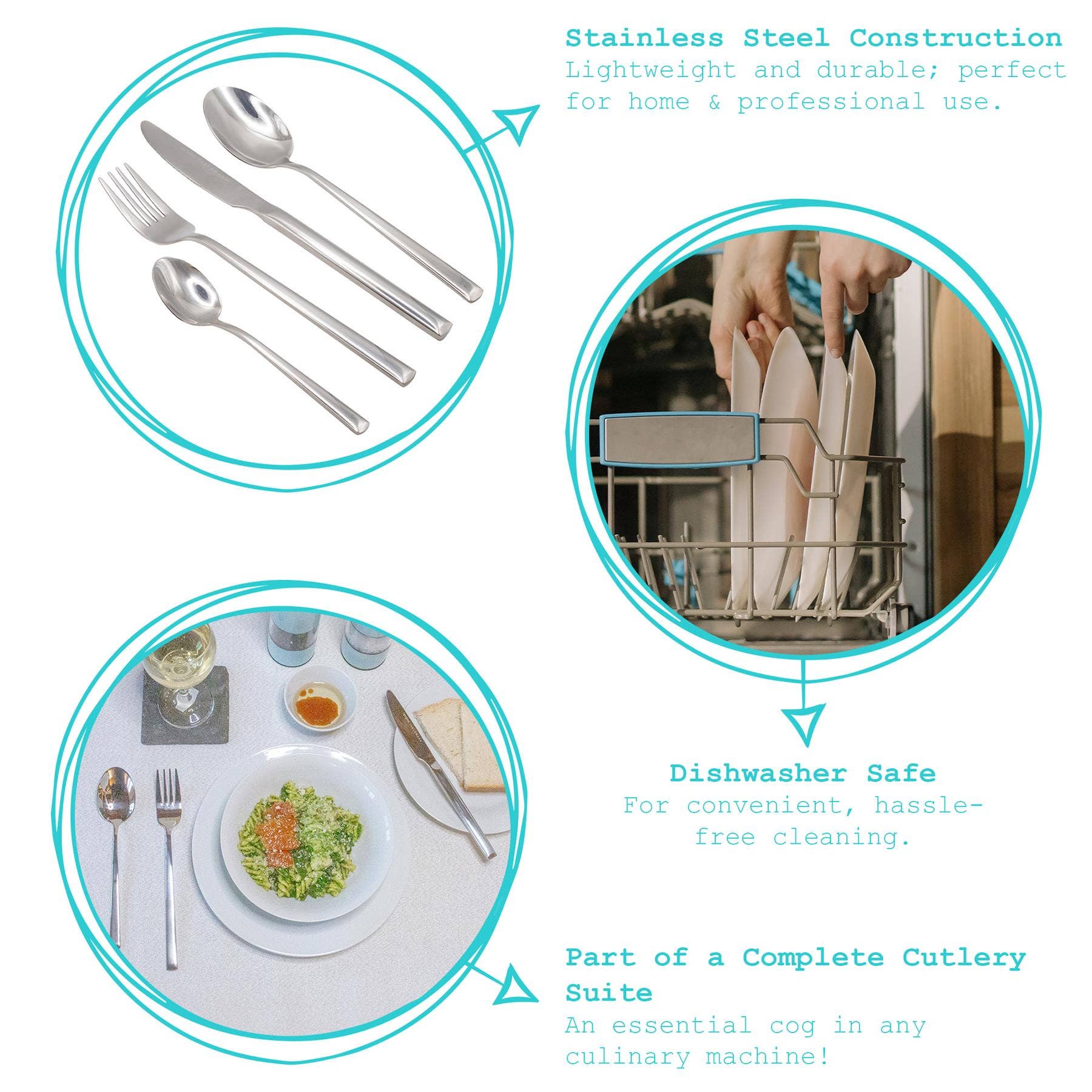 Rinkit Ltd – Colher de mesa (talheres) por atacado – Colher de chá em aço inoxidável 14 cm Tondo - By Argon Tableware4