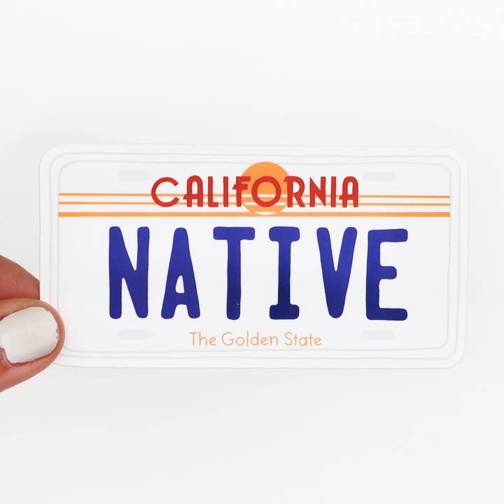 California License Plate Vinyl Sticker for wholesale by Union Made