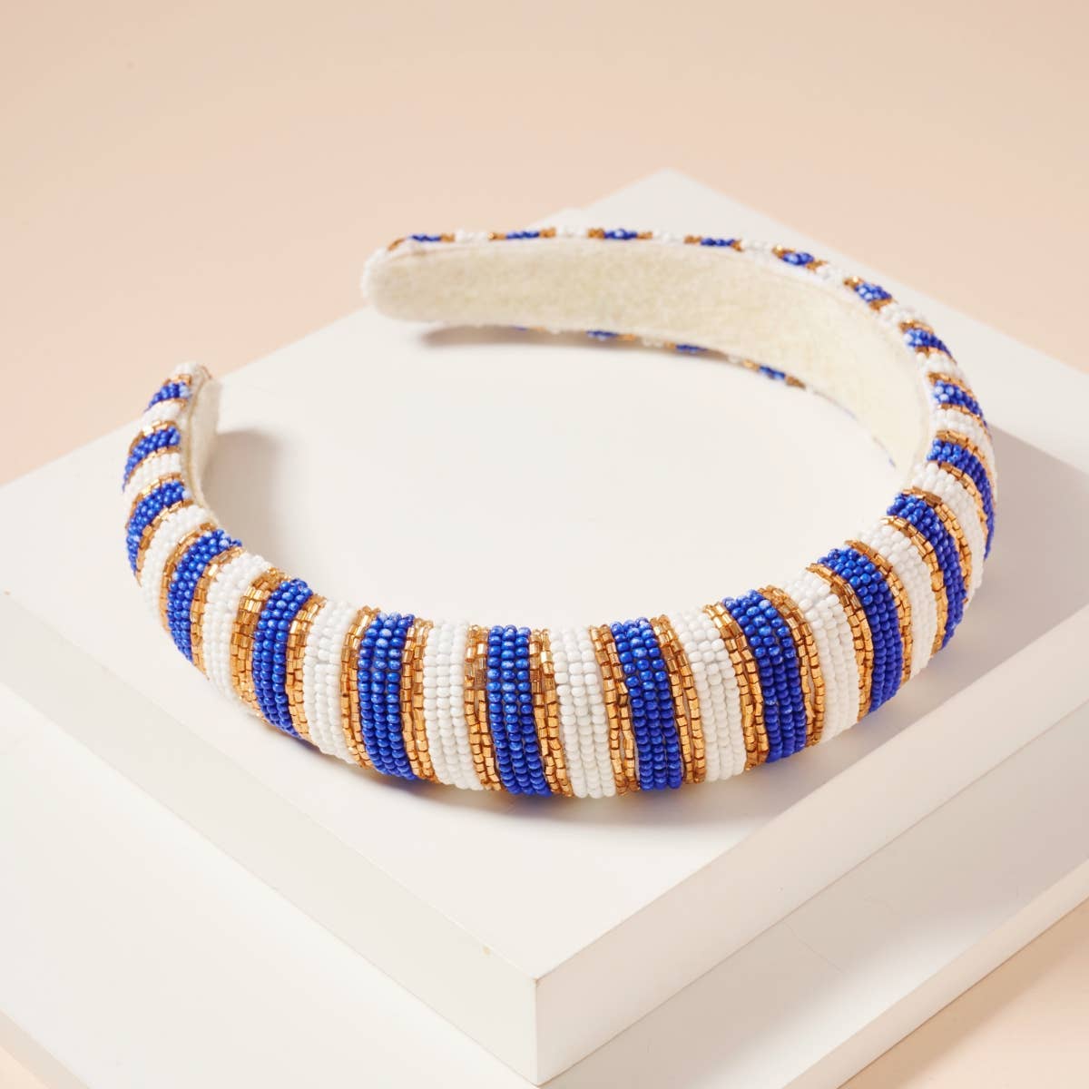 Frem - Wholesale Fashion Headband - Women's - Game Day Color Block Seed Bead Headband1