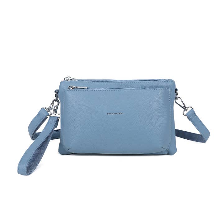 Strathurie Faux Leather Purse Style Bag 996 Light Blue for wholesale by Strathurie