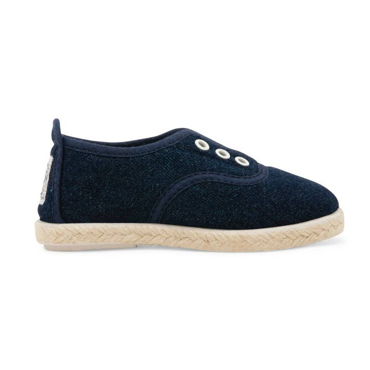 Kids Denim Goloso Slip on Espadrille Plimsoll for wholesale by Flossy Shoes