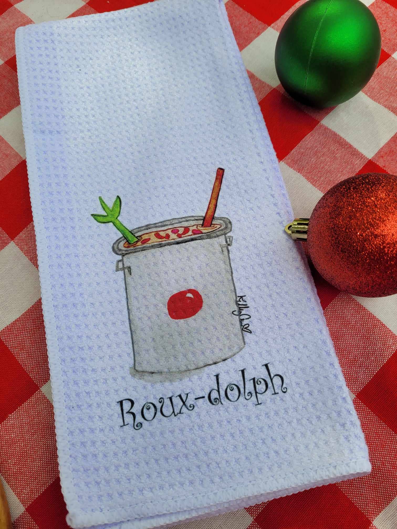 Kelly Airhart Studios - Wholesale Tea Towel - Christmas Tea Towel. Roux-Dolph12
