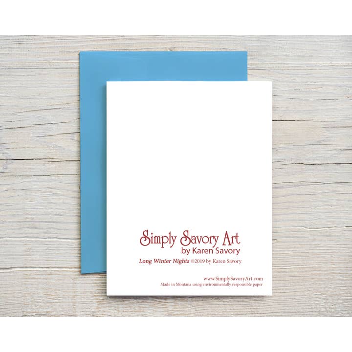 Simply Savory Art - Wholesale Stationery/Notecard Set - Long Winter Nights Notecard1