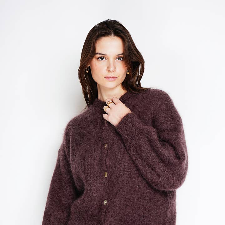 Cropped cardigan in 80% kid mohair and other Purchase Wholesale mohair. Free Returns & Net 60 Terms on Faire trending on Faire.