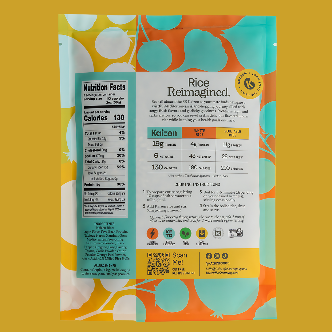 Kaizen Food Company - Vendita all'ingrosso Riso - Riso Mediterraneo ad Alto Contenuto Proteico - Senza Glutine, 6 g di Carboidrati Netti5
